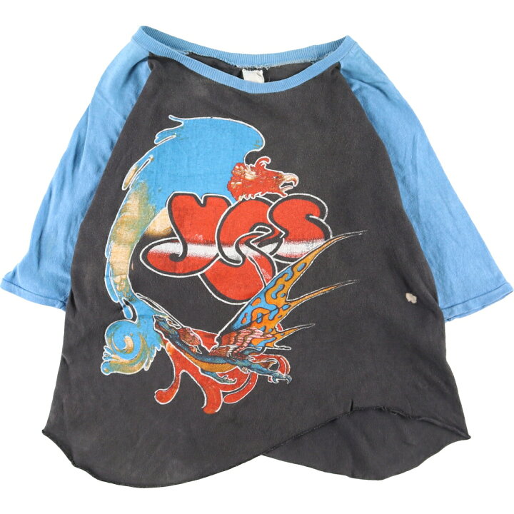 楽天市場】古着 イエス YES ラグラン 七分袖 バンドTシャツ バンT 