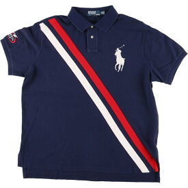 古着 ラルフローレン Ralph Lauren POLO By RALPH LAUREN CUSTOM FIT ビッグポニー 半袖 ラガーシャツ メンズXL /eaa444534 【中古】 【240507】