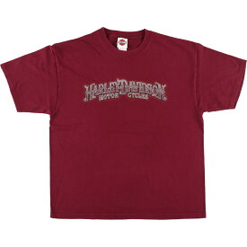 古着 00'S ハーレーダビッドソン Harley-Davidson モーターサイクル バイクTシャツ USA製 メンズXL /eaa445224 【中古】 【240426】