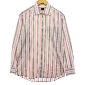 古着 ポールスミス Paul Smith 長袖 コットンストライプシャツ イタリア製 メンズL /eaa447458 【中古】 【240519】