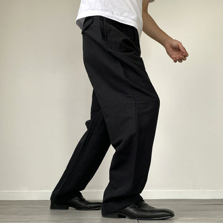 楽天市場】古着 DOCKERS ツータック コットン×リネンパンツ スラックス 