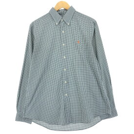 古着 ラルフローレン Ralph Lauren ギンガムチェック 長袖 ボタンダウンチェックシャツ メンズL /eaa451737 【中古】 【240526】