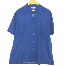古着 70'S MR CALIFORNIA ボックスシャツ 半袖 オープンカラー ポリシャツ メンズXL ヴィンテージ /eaa452512 【中古】 【240601】
