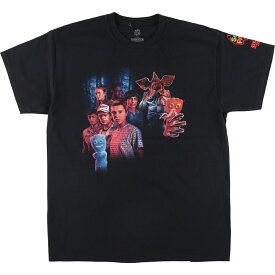 古着 NETFLIX STRANGER THINGS ストレンジャーシングス 映画 ムービーTシャツ メンズL /eaa453919 【中古】 【240602】