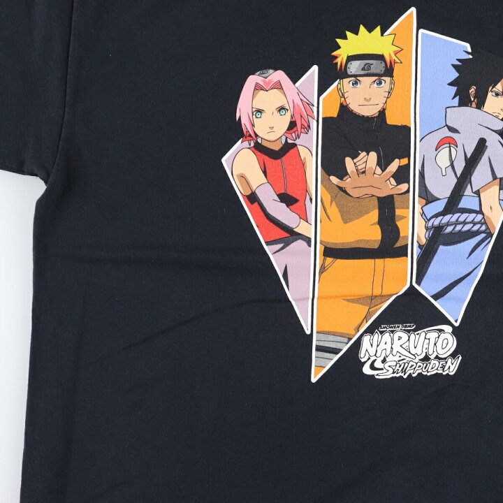楽天市場】古着 NARUTO ナルト疾風伝 キャラクタープリントTシャツ 