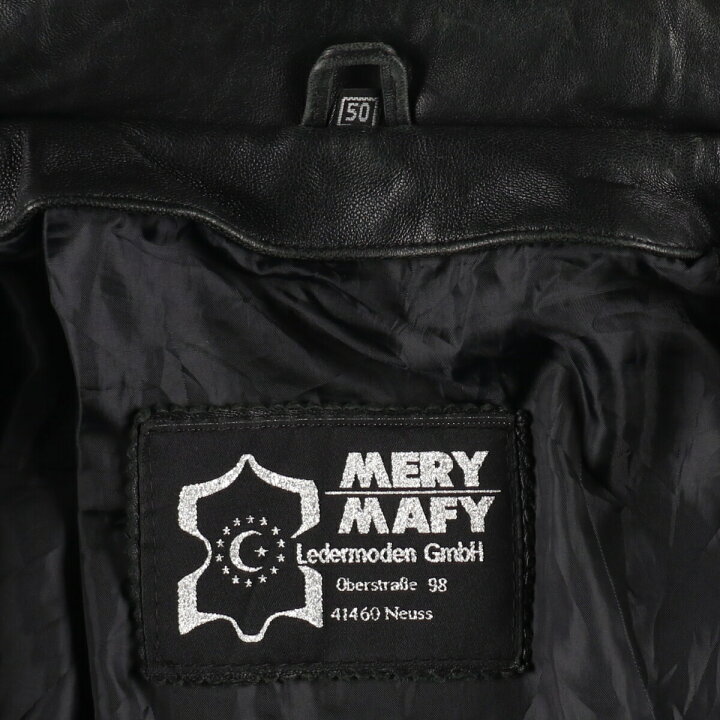楽天市場】古着 MERY MAFY レザーブルゾンタイプ メンズXXL相当  