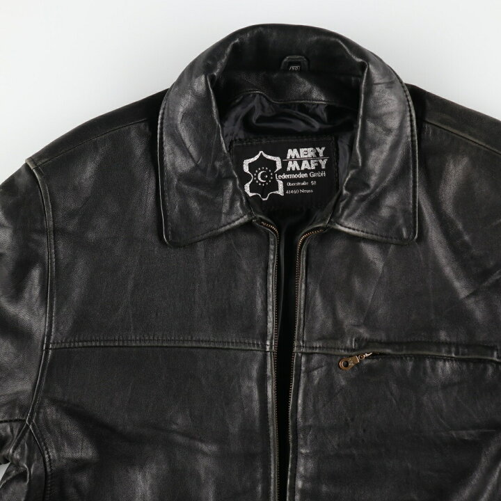 楽天市場】古着 MERY MAFY レザーブルゾンタイプ メンズXXL相当  