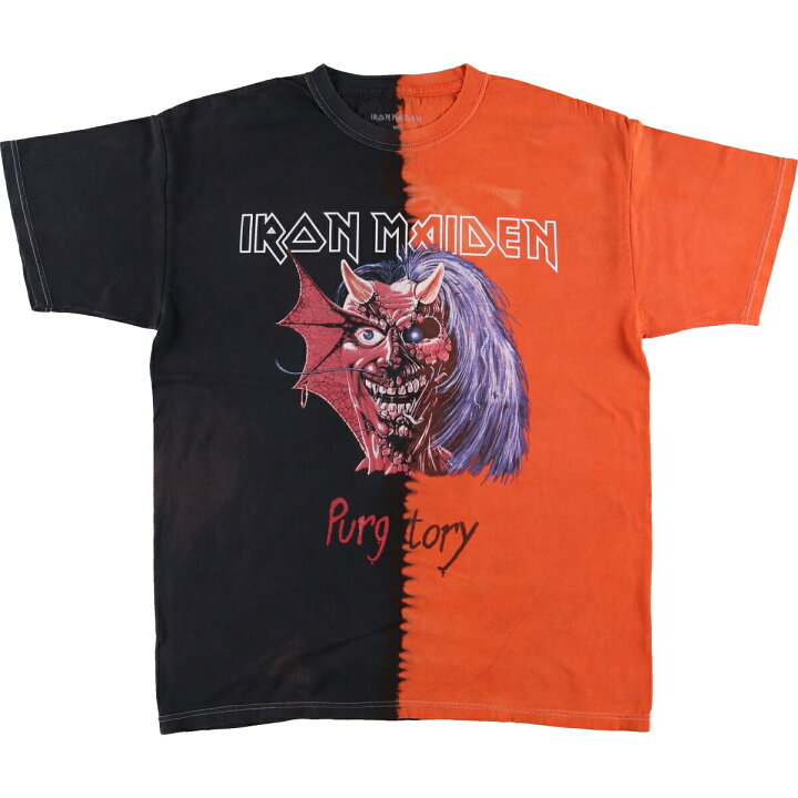 楽天市場】古着 IRON MAIDEN アイアンメイデン タイダイ柄 ツートン 