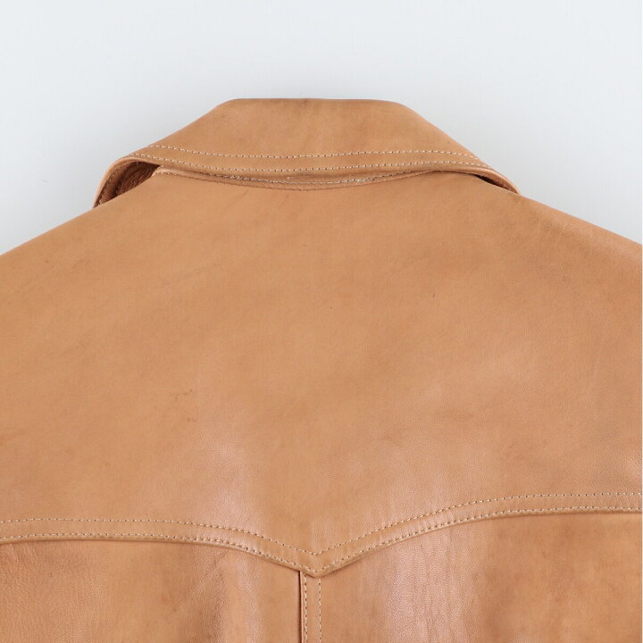 楽天市場】古着 レザーカーコート メンズXL相当 /eaa476471 【中古  