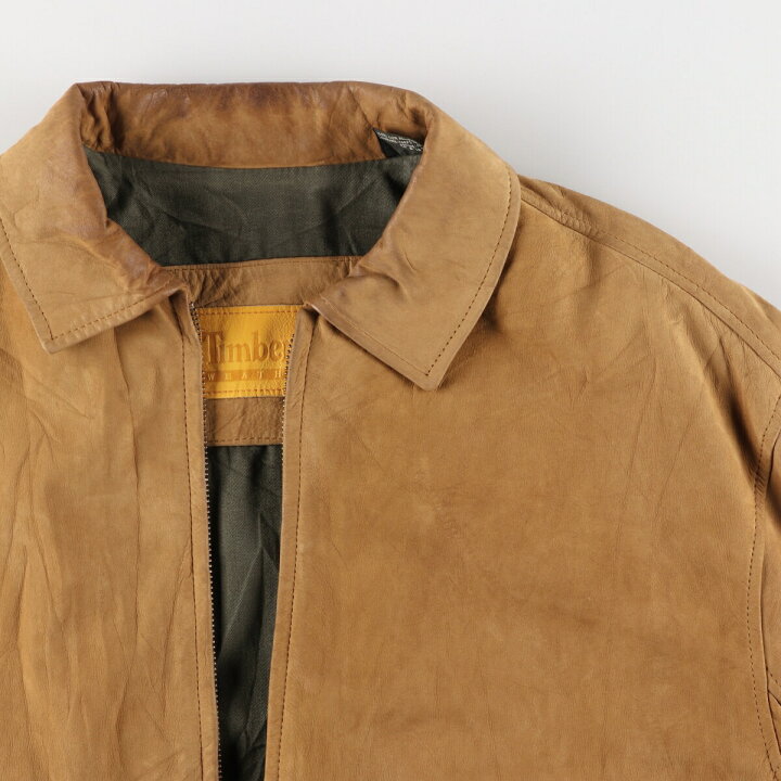 楽天市場】古着 ティンバーランド Timberland レザーブルゾンタイプ  