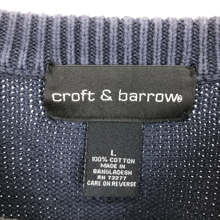 楽天市場】古着 CROFT AND BARROW ボーダー柄 コットンニットセーター 