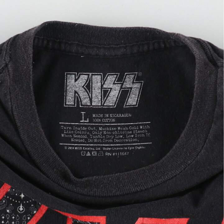 楽天市場】古着 KISS キッス バンドTシャツ バンT メンズL相当  
