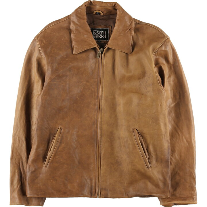 楽天市場】古着 JOSEPH BARRY レザーブルゾンタイプ メンズL相当  