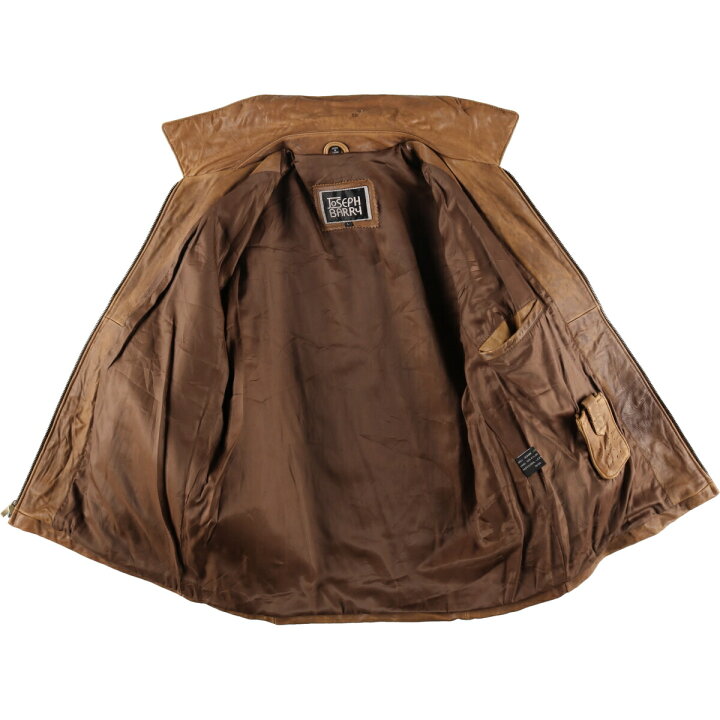 楽天市場】古着 JOSEPH BARRY レザーブルゾンタイプ メンズL相当  