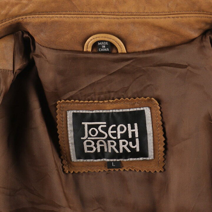 楽天市場】古着 JOSEPH BARRY レザーブルゾンタイプ メンズL相当  