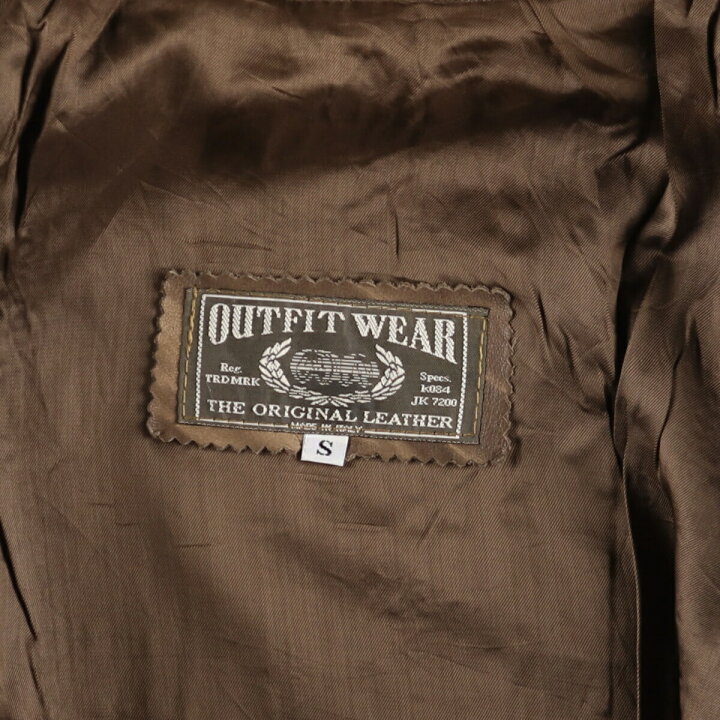 楽天市場】古着 OUTFIT WEAR VERA PELLE ベラペレ レザーブルゾン  