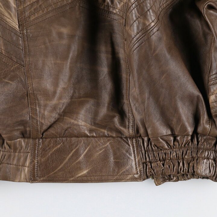 楽天市場】古着 OUTFIT WEAR VERA PELLE ベラペレ レザーブルゾン  