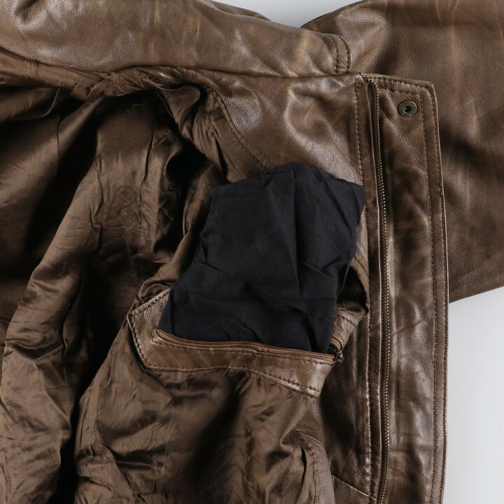 楽天市場】古着 OUTFIT WEAR VERA PELLE ベラペレ レザーブルゾン  