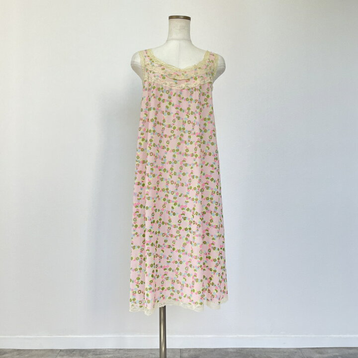 楽天市場】古着 RHODIATOCE 花柄 ノースリーブワンピース レディースM  