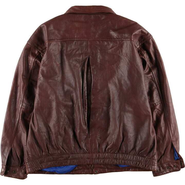 楽天市場】古着 MERIT AWARDS レザーフライトジャケット メンズXL相当  