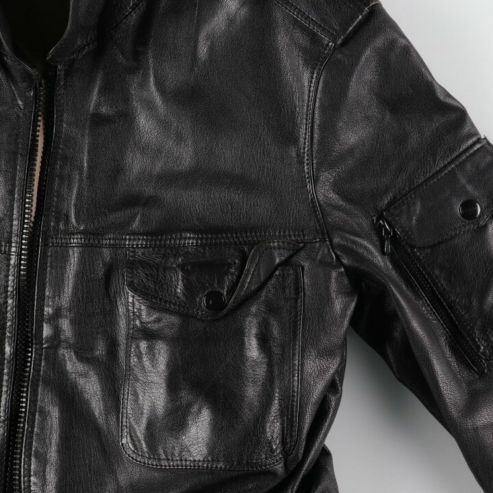 楽天市場】古着 Frey ライナー付き ポリスマンレザージャケット メンズ  