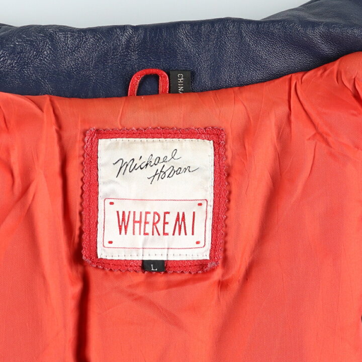 楽天市場】古着 マイケルホーバン michael hoban 星条旗柄 レザー  