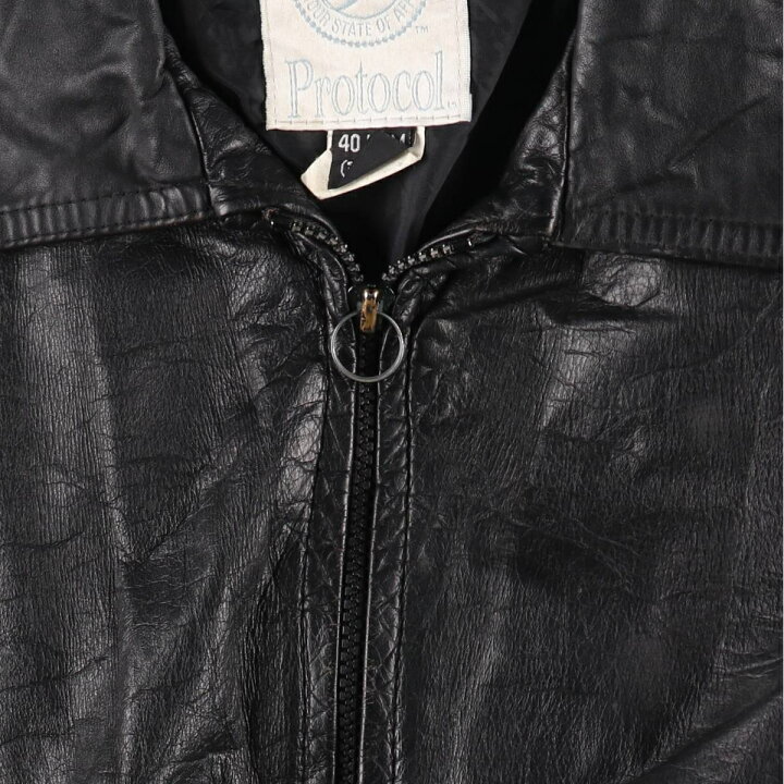 楽天市場】古着 PROTOCOL A-2タイプ レザーフライトジャケット カナダ  