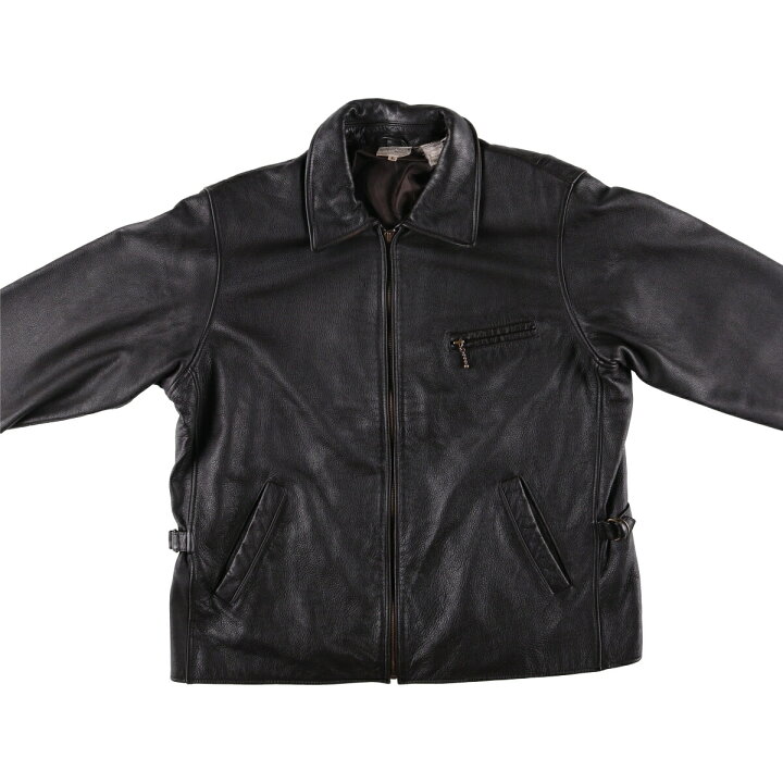 楽天市場】古着 newport news スイングトップタイプ レザーブルゾン  
