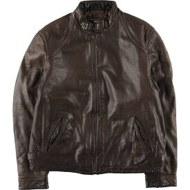 古着 GANT 中綿入り シングルライダースジャケット メンズXL相当 /eaa559074 【中古】 【260112】 ブラウン系 春秋冬