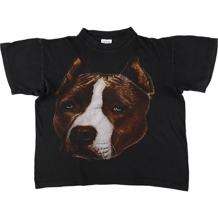 楽天市場】古着 犬柄 モックネック アニマルTシャツ メンズM相当  