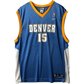 古着 00'S リーボック Reebok NBA DENVER NUGGETS デンバー ナゲッツ Vネック ゲームシャツ レプリカユニフォーム メンズXL相当 /eaa584589 【中古】 【250926】 【NH-2508】
