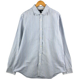 古着 バナナリパブリック BANANA REPUBLIC CLASSIC ストライプ柄 ワイドカラー 長袖 リネンシャツ メンズXL相当 /eaa594710 【中古】 【251021】