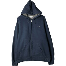 古着 00'S ナイキ NIKE スウェットフルジップパーカー メンズXXL相当 /eaa603522 【中古】 【251211】 ネイビー系 春夏秋冬