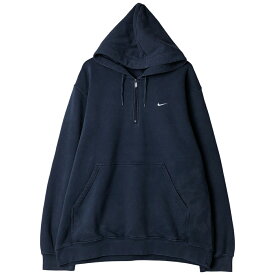 古着 00'S ナイキ NIKE スウェットハーフジップパーカー メンズXL相当 /eaa607132 【中古】 【260112】 ネイビー系 春夏秋冬