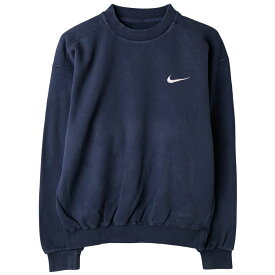 古着 90'S ナイキ NIKE ワンポイントロゴスウェットシャツ トレーナー メンズS相当 ヴィンテージ /eaa609117 【中古】 【260123】 【NH-2508】 ネイビー系 春夏秋冬