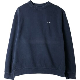 古着 ~00'S ナイキ NIKE ワンポイントロゴスウェットシャツ トレーナー メンズL相当 /eaa618896 【中古】 【260316】 ネイビー系 春夏秋冬