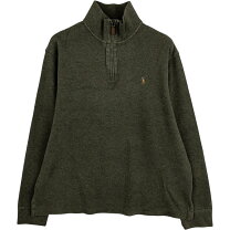 楽天市場】ラルフローレン ハーフジップ（カラーカーキグリーン