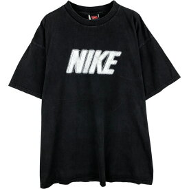 古着 00'S ナイキ NIKE TEAM ロゴプリントTシャツ メンズXL相当 /eaa626152 【中古】 【260316】 ブラック系 春夏秋