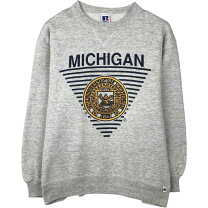 ロゴ ミシガン大学 トレーナー 古着 80 90年代 LOGO 7 INC MICHIGAN ミシガン大学 カレッジ キャラクタースウェットシャツ トレーナー USA製 メンズM相当 ヴィンテージ eaa624838 中古 260311 SS2609 10 古着屋JAM ジャム
