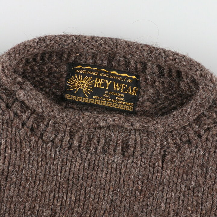楽天市場】古着 REY WEAR 花柄 ロールネック エクアドルニットセーター 