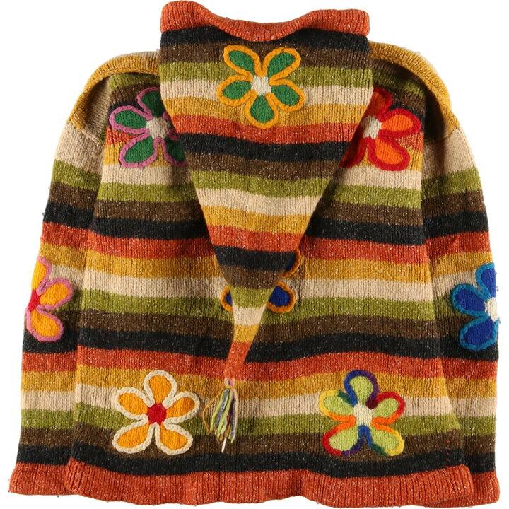 楽天市場】古着 ECUADOR KNITWEAR 総柄 花柄 HAND KNIT ハンドニット 