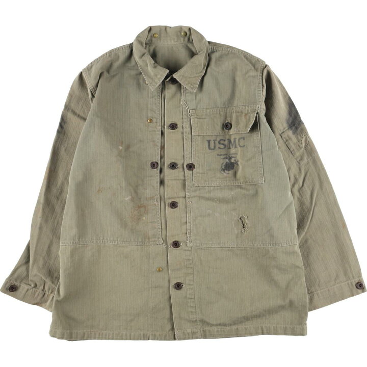 楽天市場】古着 40年代 米軍実品 USMC P-44 ミリタリー HBTジャケット 