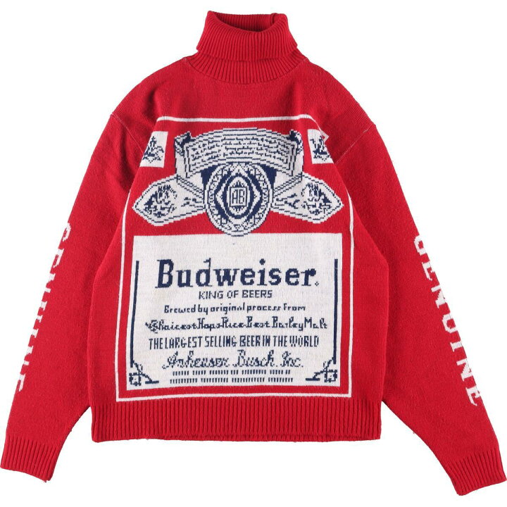 楽天市場】古着 70年代 バドワイザー Budweiser タートルネック ニット 