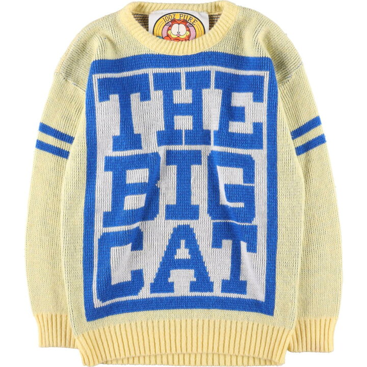 楽天市場】古着 70年代 ガーフィールド GARFIELD 総柄 アクリルニット 
