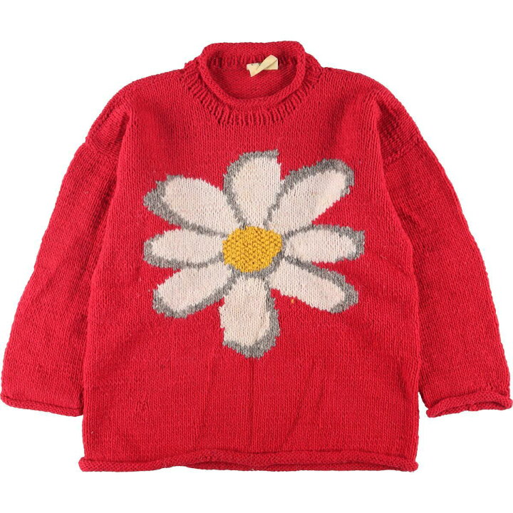 vintage used エクアドル フラワー ニット （楽天市場】古着 80~90年代  