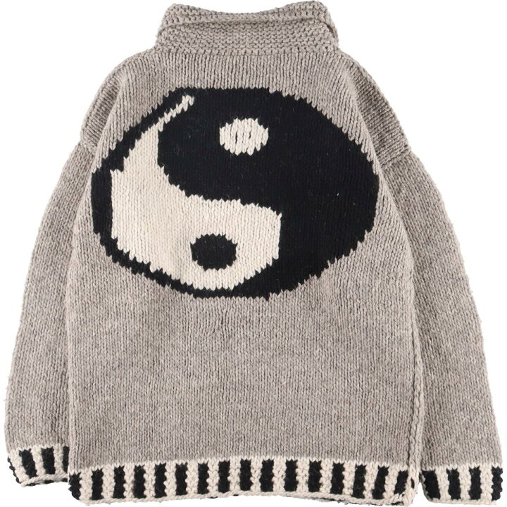 楽天市場】古着 90年代 陰陽柄 エクアドルニット ウールニット 