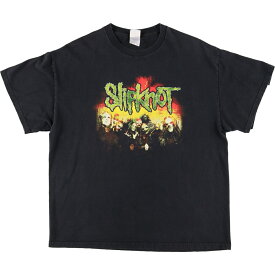 ＼10%OFF／古着 00'S TENNESSEE RIVER SLIPKNOT スリップノット バンドTシャツ バンT メンズL /evb002099 【中古】【N2307】【GR】【230703】 【SS2406】