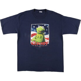 古着 00'S All sport KERMIT カーミット キャラクタープリントTシャツ メンズXL /evb002200 【中古】【N2307】【GR】【230707】