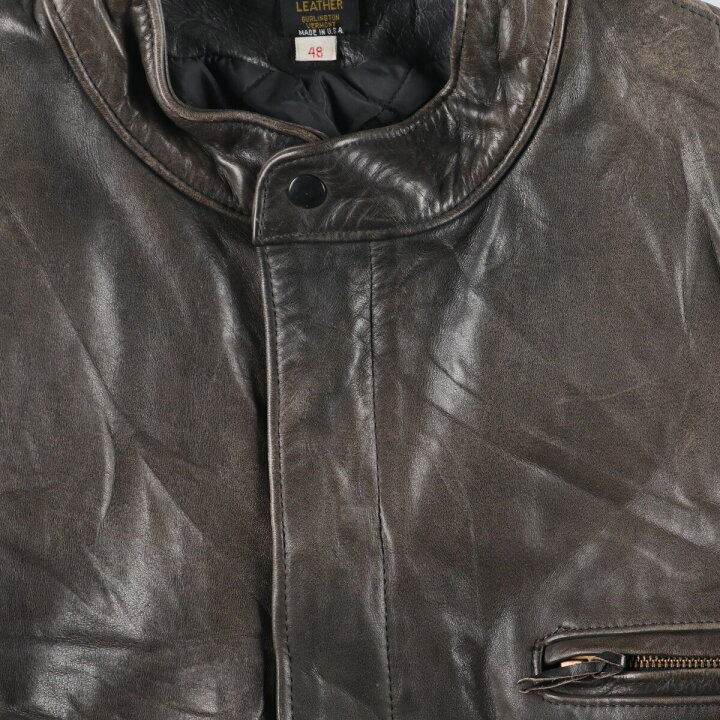 楽天市場】古着 CHAMPLAIN LEATHER シングルライダースジャケット USA  