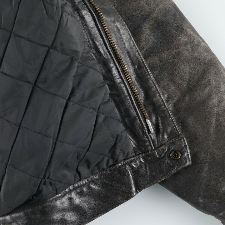 楽天市場】古着 CHAMPLAIN LEATHER シングルライダースジャケット USA  